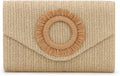 Straw Clutch Purses for Women Woven Evening Bag Summer Beach Bag for Party Weeding Vacation