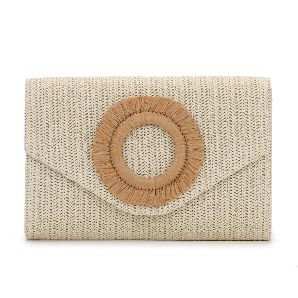 Straw Clutch Purses for Women Woven Evening Bag Summer Beach Bag for Party Weeding Vacation