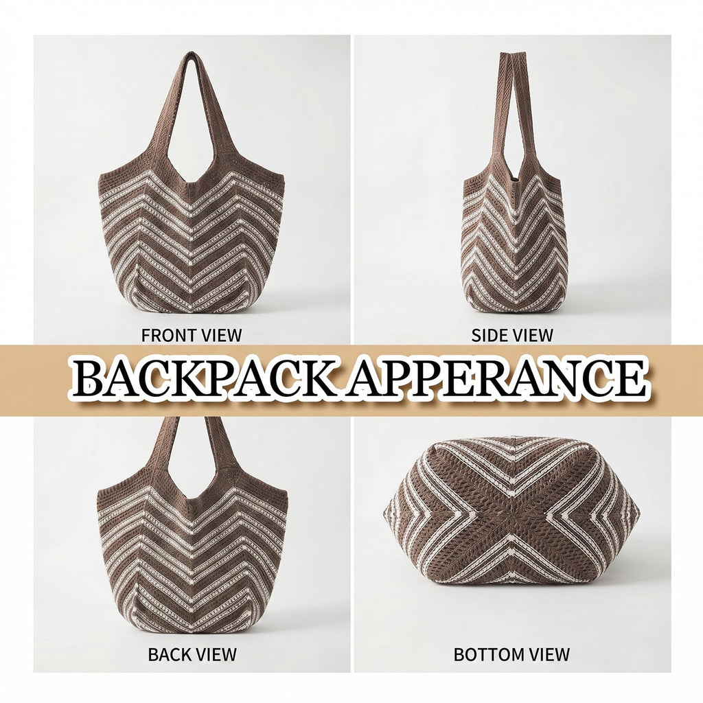 Beach Bags for Women Large Beach Tote Bag Summer Crochet Straw Woven Boho Holiday Shoulder Handbag