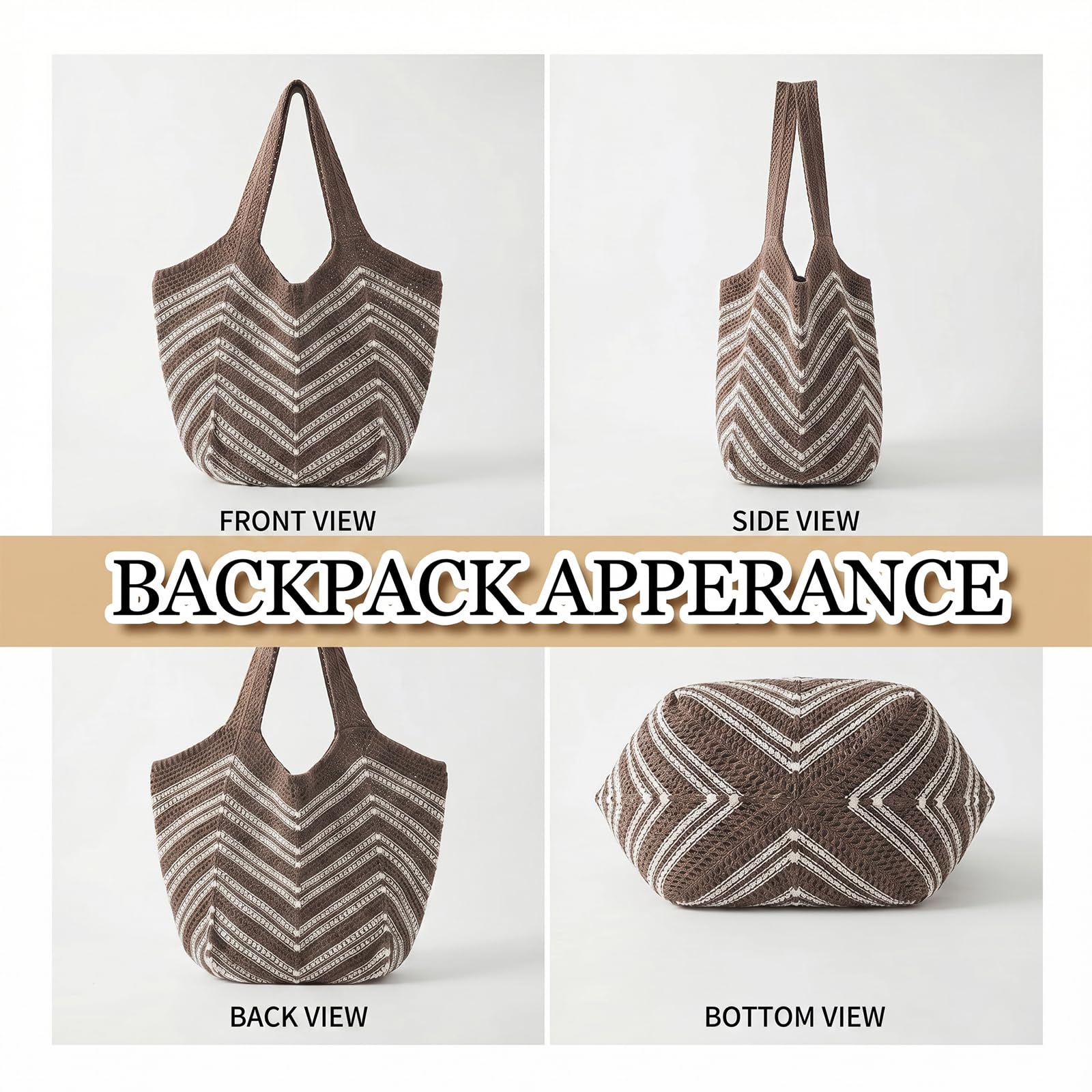Beach Bags for Women Large Beach Tote Bag Summer Crochet Straw Woven Boho Holiday Shoulder Handbag